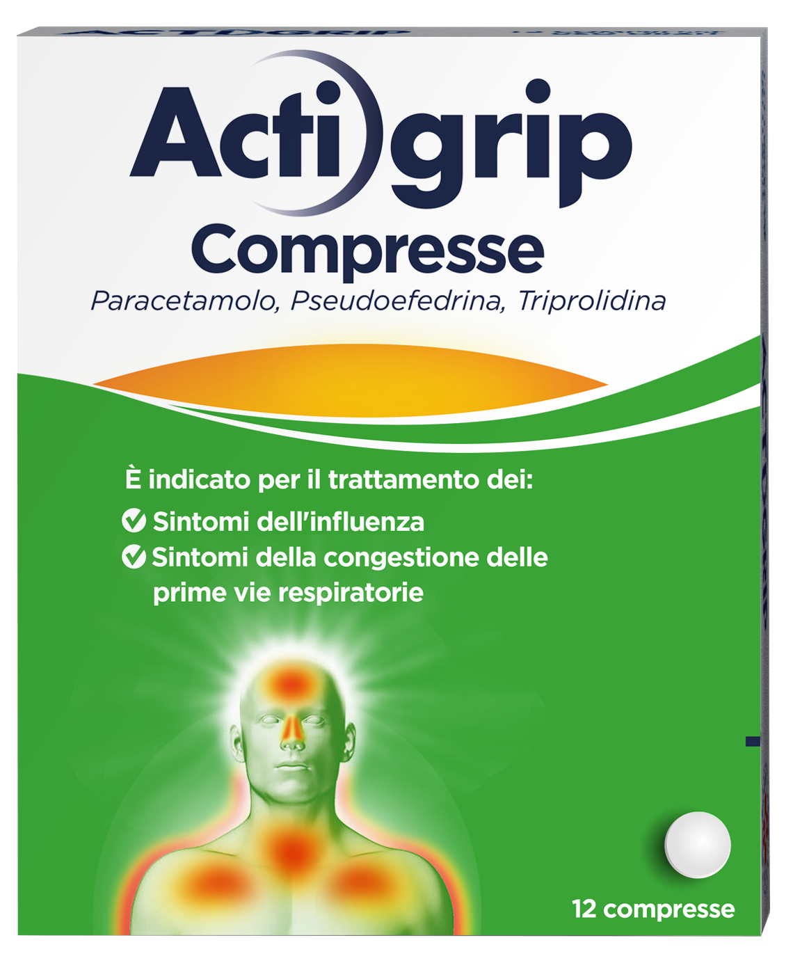 ACTIGRIP*12CPR 2,5+60+500MG - Farmapre