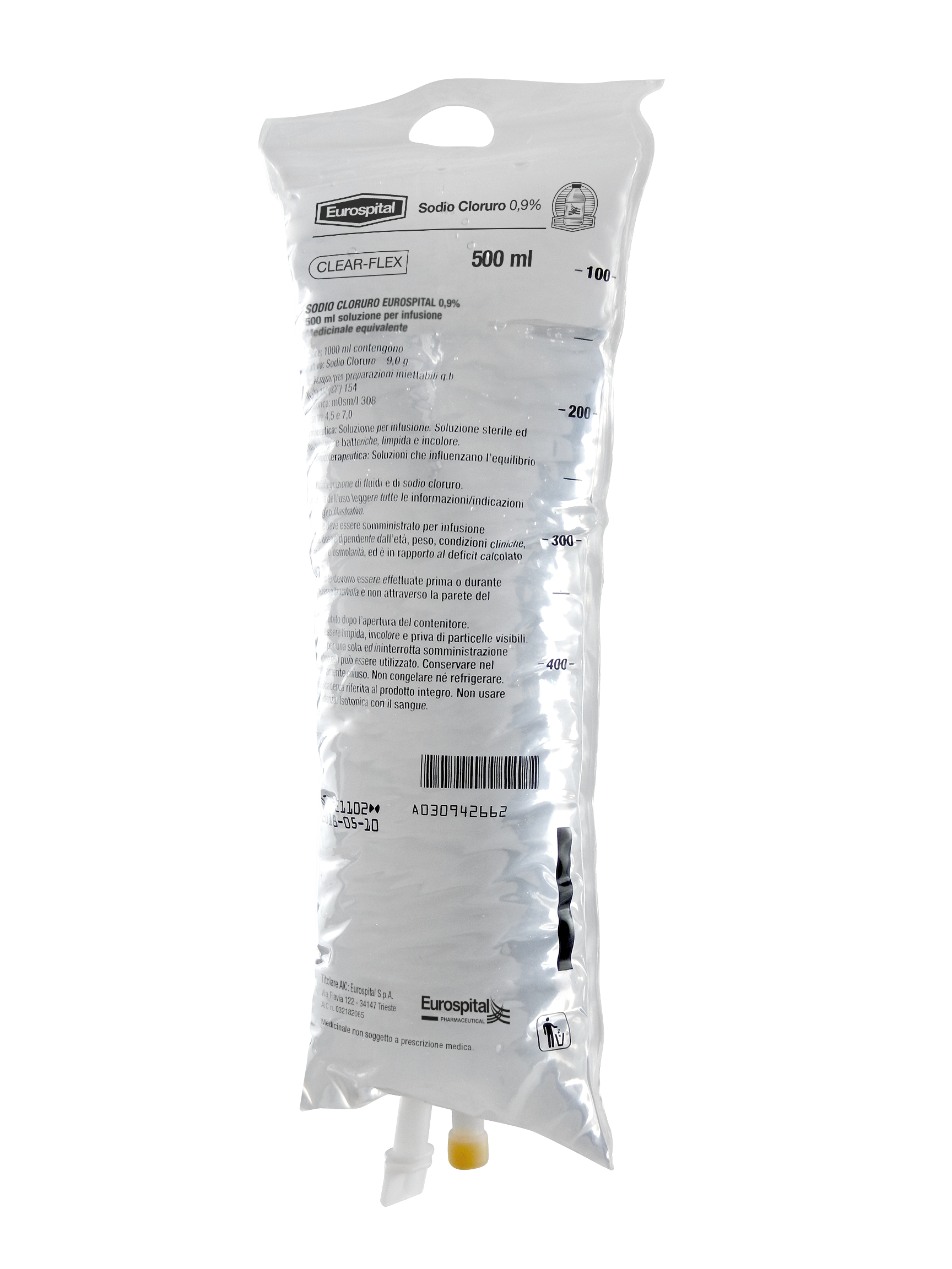 SODIO CLORURO EUROS*0,9% 500ML - Farmapre