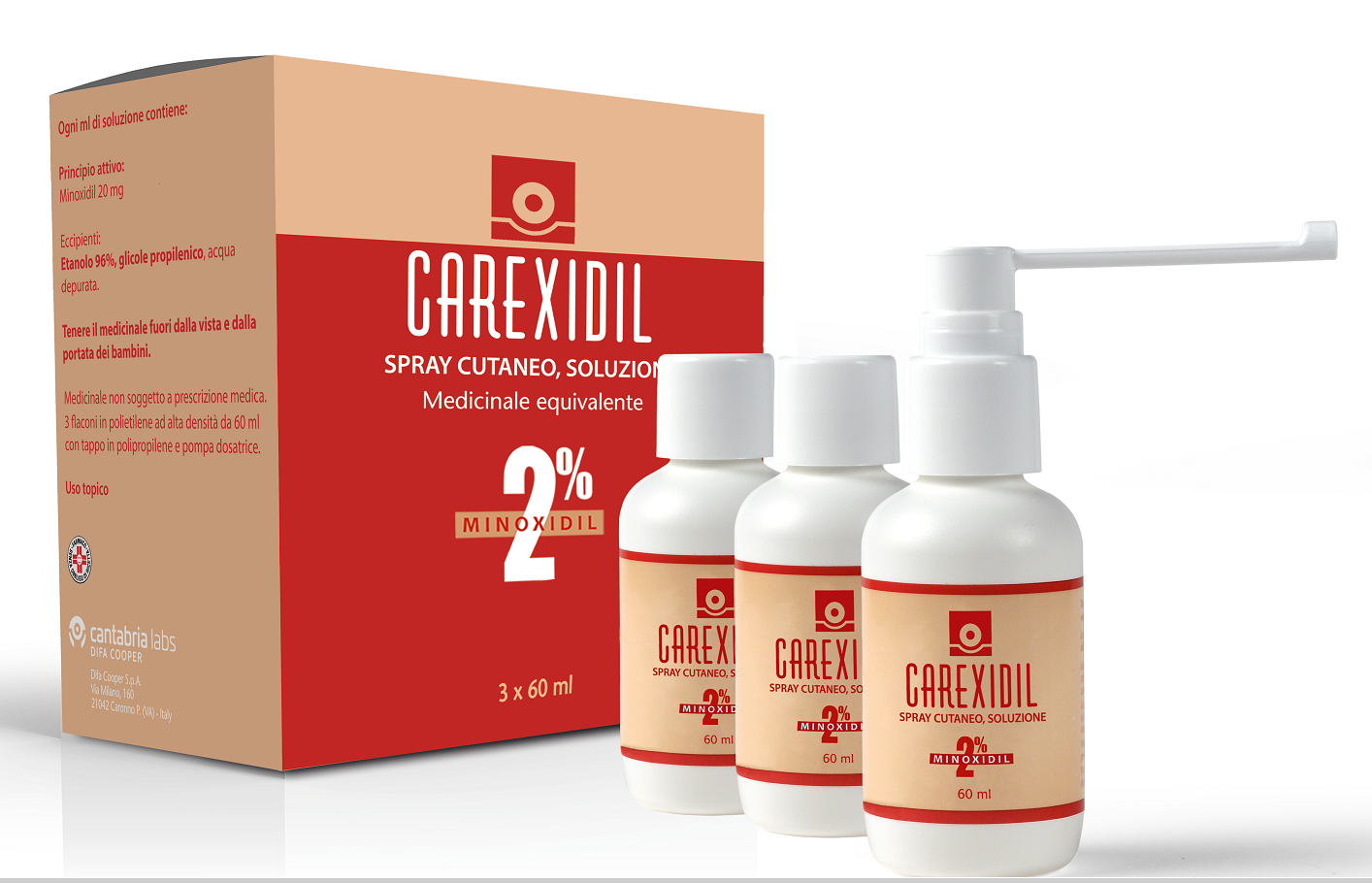 CAREXIDIL*3FL SOLUZ CUT 60ML2% - Farmapre