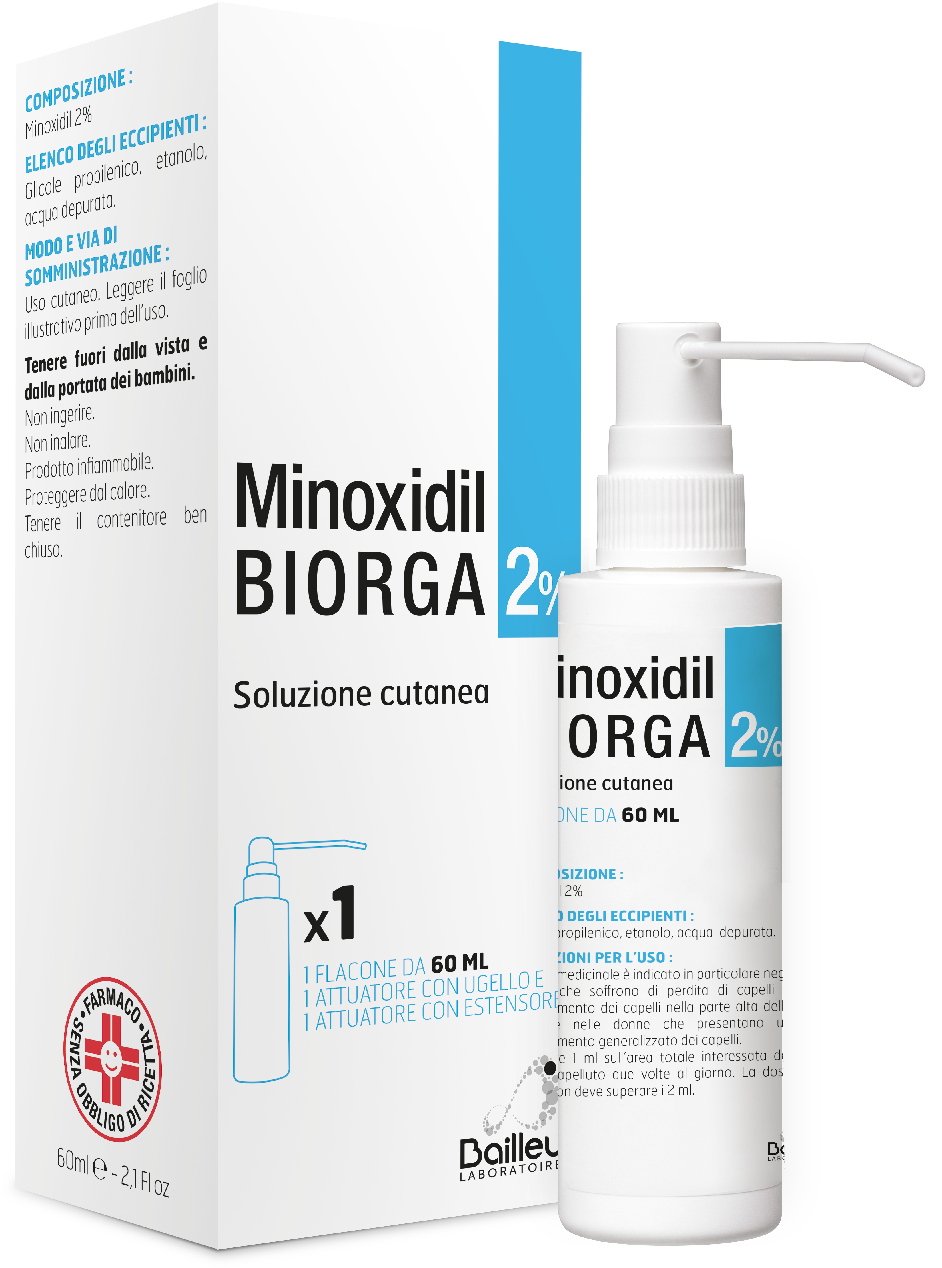MINOXIDIL BIORGA*SOL CUT60ML2% - Farmapre