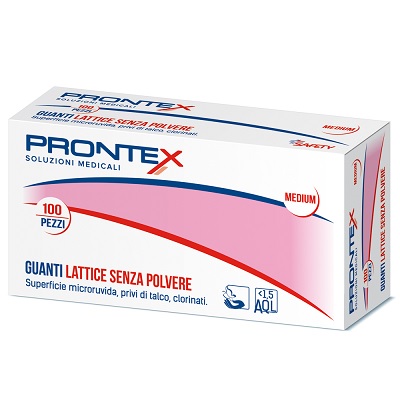 PRONTEX GUANTO IN LATTICE SENZA POLVERE MEDIO 100 PEZZI - Farmapre