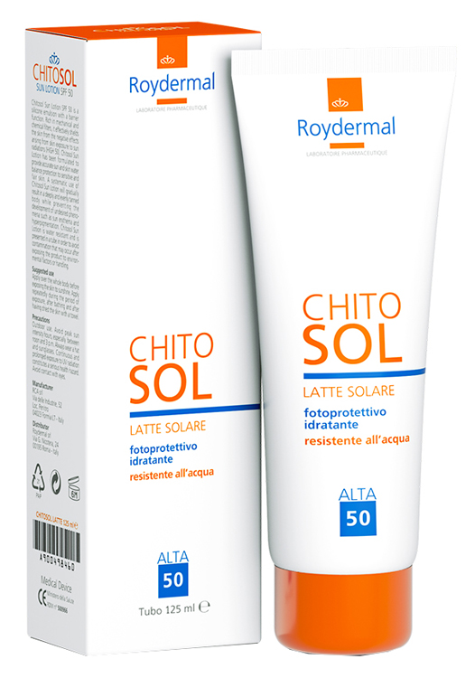CHITOSOL LATTE SOLARE SPF50 125 ML - Farmapre