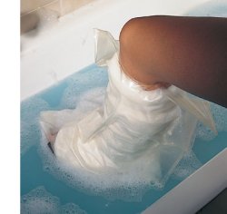 ACQUASTOP MEZZA GAMBA COPERTURA RIUTILIZZABILE PER LA PROTEZIONE, DURANTE LA DOCCIA O IL BAGNO, DEGLI ARTI CON GESSI E BENDAGGI - Farmapre