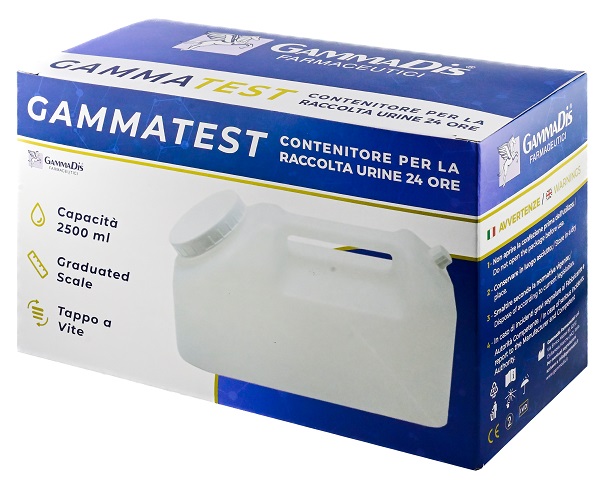 CONTENITORE STERILE PER LA RACCOLTA URINA GAMMASI 24H 2500 ML GAMMADIS - Farmapre