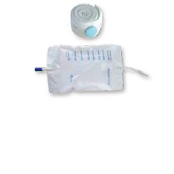 SACCA RACCOGLI URINA DA GAMBA PER INCONTINENZA IN PVC 750 ML TUBO RACCORDO DIRITTO 10 CM+RUBINETTO SCARICO+VALVOLA ANTIREFLUSSO+2 FASCE A BOTTONI 10 PEZZI - Farmapre