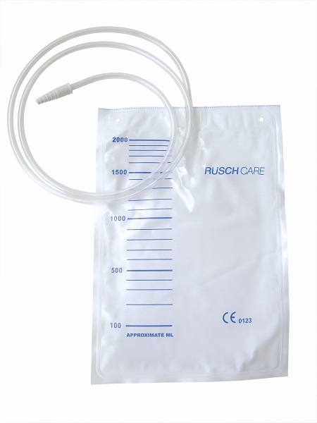 SACCA DI DRENAGGIO LETTO PER INCONTINENZA 2000ML IN PVC CON TUBO DI RACCORDO 130CM DIAMETRO 5X7MM MONOUSO 30 PEZZI - Farmapre