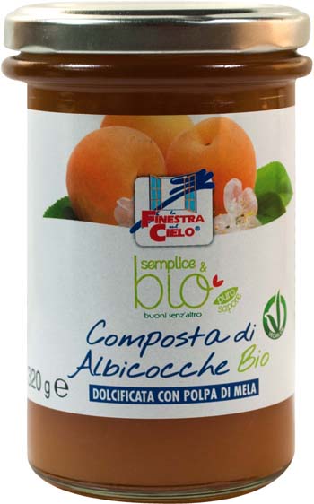 COMPOSTA DI ALBICOCCA CON POLPA DI MELA BIO 320 G - Farmapre