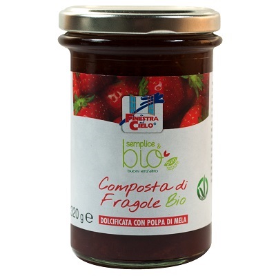 COMPOSTA DI FRAGOLE CON POLPA DI MELA BIO 320 G - Farmapre