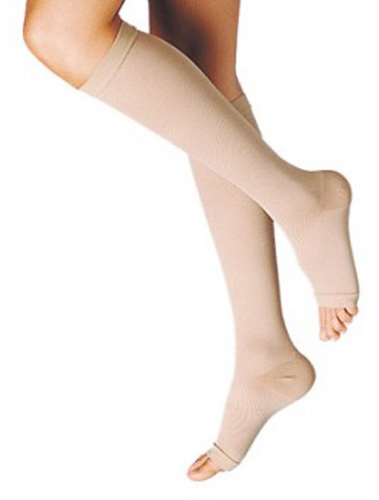 GAMBALETTO TERAPEUTICO DUALSAN A COMPRESSIONE DECRESCENTE KKL1 PUNTA APERTA BEIGE UNISEX 3 1 PAIO - Farmapre