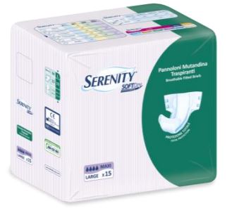 PANNOLONE PER INCONTINENZA A MUTANDINA SERENITY SOFTDRY MAXI LARGE 15 PEZZI - Farmapre
