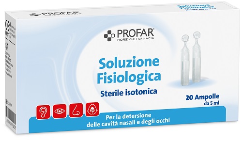 SOLUZIONE FISIOLOGICA STERILE ISOTONICA PROFAR 20 AMPOLLE DA 5 ML - Farmapre
