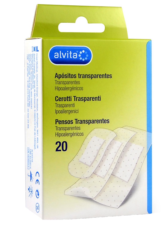 CEROTTO TRASPARENTE 20 PEZZI ALVITA - Farmapre