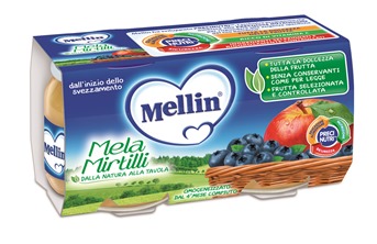 MELLIN OMOGENEIZZATO MELA MIRTILLO 100 G 2 PEZZI - Farmapre