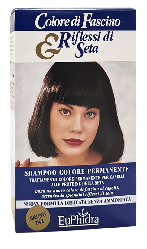 EUPHIDRA COLORE DI FASCINO & RIFLESSI DI SETA SHAMPOO COLORE PERMANENTE 42 BRUNO 120 ML - Farmapre