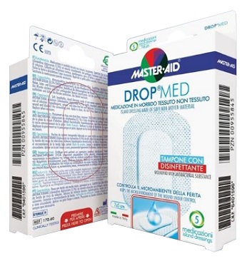 MEDICAZIONE COMPRESSA AUTOADESIVA DERMOATTIVA IPOALLERGENICA AERATA MASTER-AID DROP MED 10,5X25 3 PEZZI - Farmapre