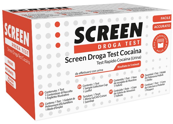 SCREEN DROGA TEST COCAINA TEST ANTIDROGA CON CONTENITORE URINA - Farmapre