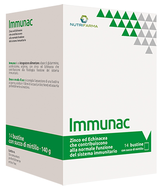 IMMUNAC 14 BUSTINE 10 G CON SUCCO DI MIRTILLO - Farmapre