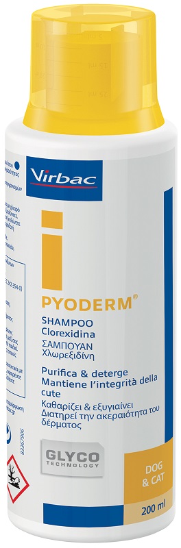 PYODERM SHAMPOO CLOREXIDINA PURIFICA E DETERGE CANE E GATTO 200 ML - Farmapre