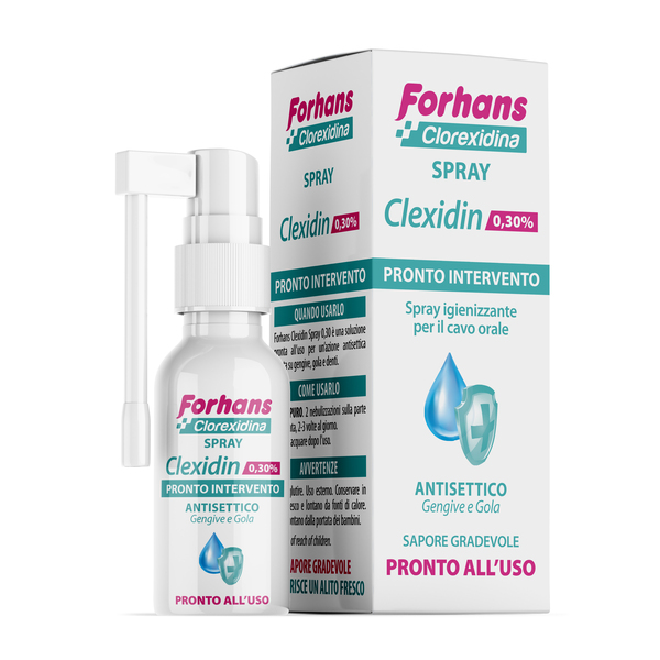 COLLUTORIO SPRAY CON CLOREXIDINA FORHANS CLEXIDIN 50ML - Farmapre