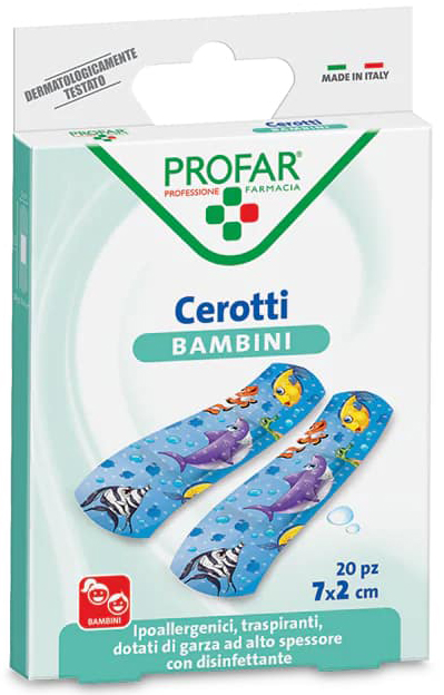CEROTTO BAMBINI 7X2 CM 20 PEZZI PROFAR - Farmapre