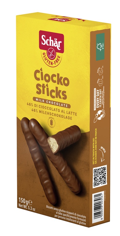 SCHAR CIOCKO STICK RICOPERTI DI CIOCCOLATO AL LATTE 150 G - Farmapre