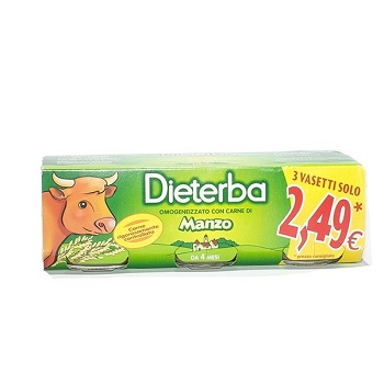DIETERBA OMOGENEIZZATO MANZO 3 PEZZI 80 G - Farmapre