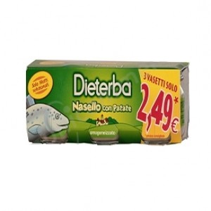 DIETERBA OMOGENEIZZATO NASELLO 3 PEZZI 80 G - Farmapre