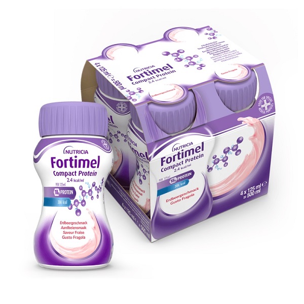 FORTIMEL COMPACT PROTEIN FRAGOLA 4 BOTTIGLIE 125 ML - Farmapre