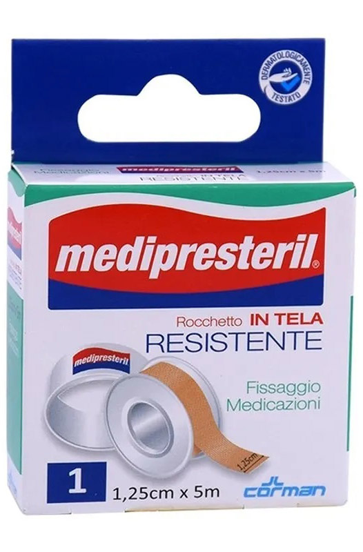 CEROTTO IN ROCCHETTO MEDIPRESTERIL IN TELA RESISTENTE M5X1,25CM - Farmapre