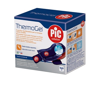 THERMOGEL CUSCINO TERAPIA CALDO FREDDO 10X26 CM CON FASCIA ELASTICA - Farmapre
