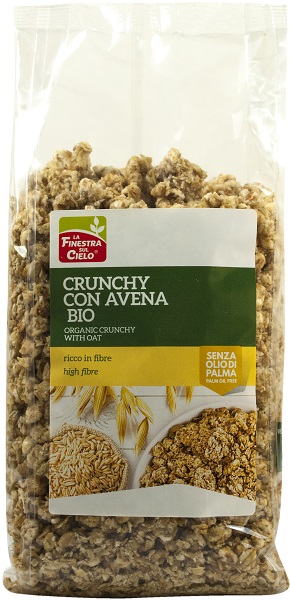 FSC CRUNCHY CON AVENA BIO AD ALTO CONTENUTO DI FIBRE CON OLIO DI GIRASOLE SENZA OLIO DI PALMA 375 G - Farmapre
