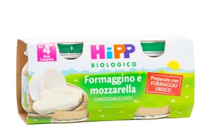 HIPP BIO OMOGENEIZZATO FORMAGGINO MOZZARELLA 2X80 G - Farmapre