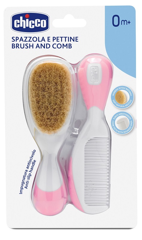 CHICCO SPAZZOLA + PETTINE ROSA - Farmapre