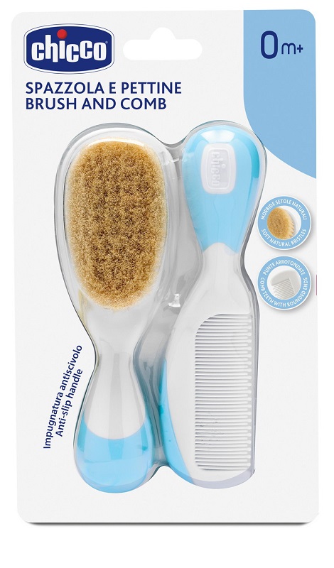 CHICCO SPAZZOLA + PETTINE AZZURRO - Farmapre