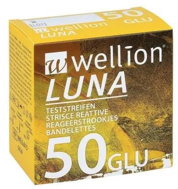 WELLION LUNA 50 STRIPS STRISCE PER MISURAZIONE GLICEMIA - Farmapre