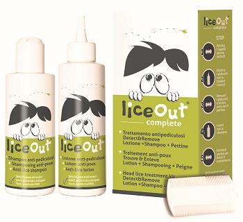 TRATTAMENTO COMPLETO LICEOUT LOZIONE 125ML+ SHAMPOO 125ML + PETTINE RIMOZIONE PIDOCCHI - Farmapre