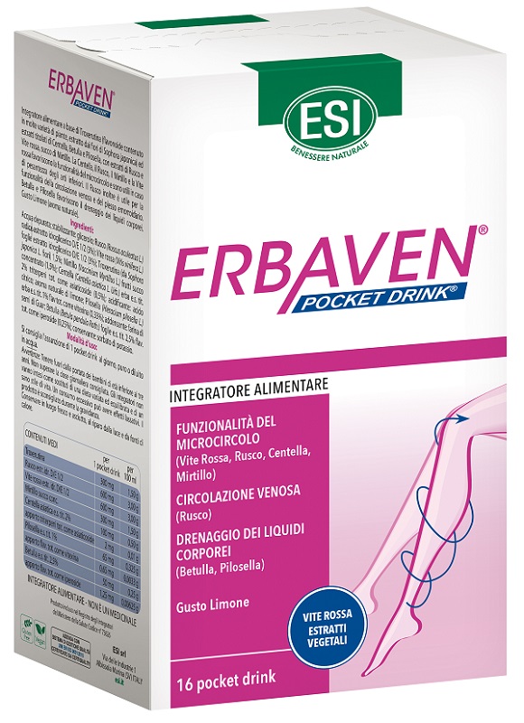 ESI ERBAVEN 16 POCKET DRINK X 20 ML GUSTO LIMONE - Farmapre