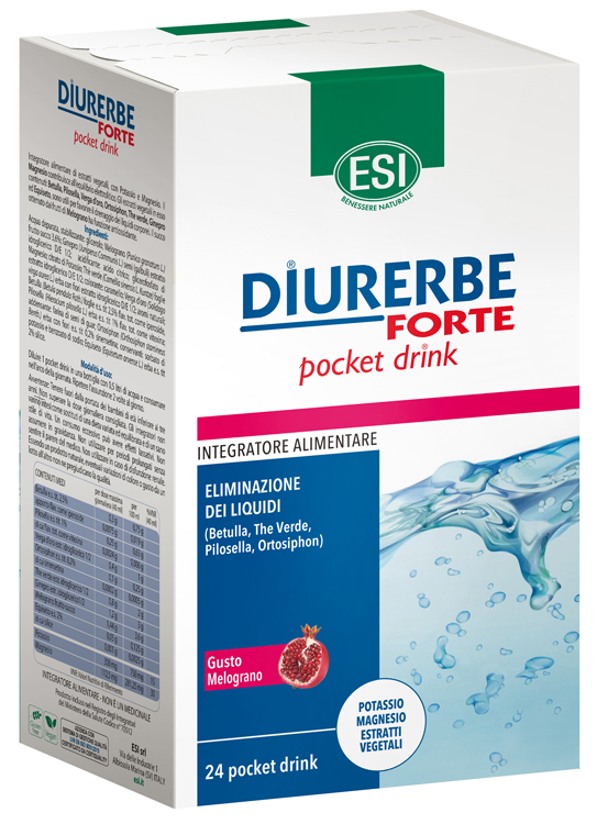 ESI DIURERBE FORTE POCKET DRINK MELOGRANO 24 X 20 ML - Farmapre