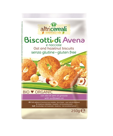 ALTRICEREALI BISCOTTI ALL'AVENA/NOCCIOLE BIO 250 G - Farmapre