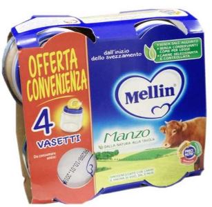 MELLIN OMOGENEIZZATO MANZO 4X80 G - Farmapre