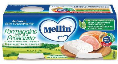 MELLIN BABY FORMAGGINO CON PROSCIUTTO 2 X 80 G - Farmapre