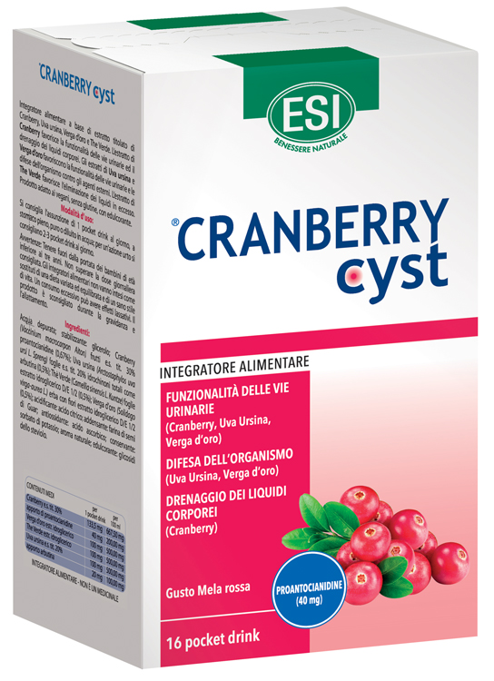 ESI CRANBERRY CYST POCKET DRINK 16 BUSTINE - Farmapre