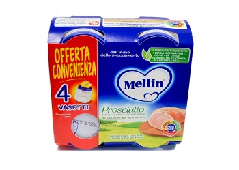 MELLIN OMOGENEIZZATO PROSCIUTTO 4 X 80G - Farmapre