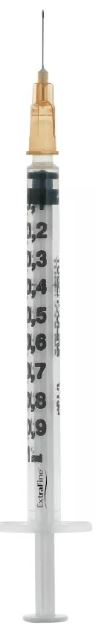 SIRINGA PER INSULINA EXTRAFINE TUB 1ML 100 UI AGO REMOVIBILE 26 GAUGE 0,45X12 MM 1 PEZZO - Farmapre