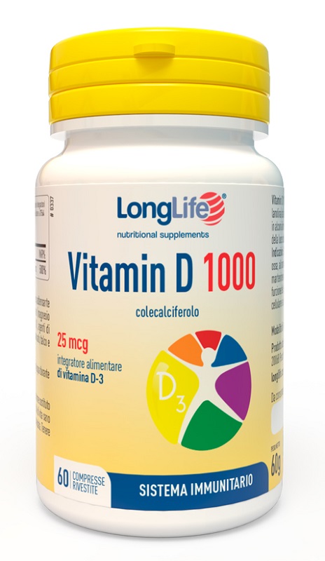 LONGLIFE VITAMIN D 1000UI 60 COMPRESSE RIVESTITE - Farmapre