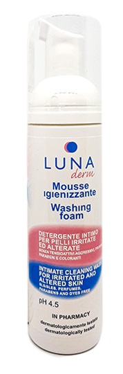 LUNADERM MOUSSE IGIENIZZANTE DETERGENTE INTIMO PELLI IRRITATE ED ALTERATE 150 ML - Farmapre