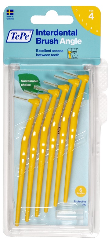 TEPE ANGLE SCOVOLINO GIALLO 0,7MM 6 PEZZI - Farmapre