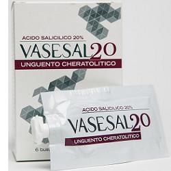 VASESAL 20 6 BUSTINE PLURIDOSE DA 5 ML UNGUENTO CHERATOLITICO - Farmapre
