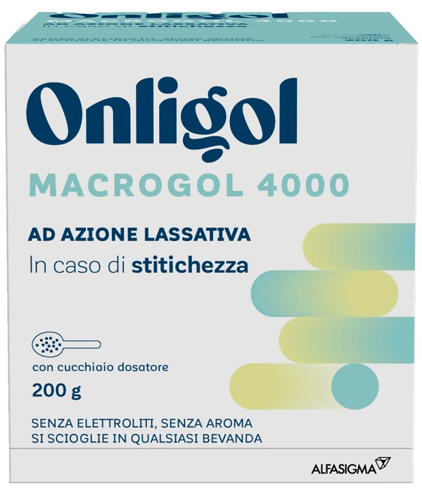 ONLIGOL MACROGOL 4000 200 G CON CUCCHIAINO DOSATORE SENZA ZUCCHERO - Farmapre