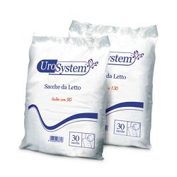 SACCA DI DRENAGGIO DA LETTO PER INCONTINENZA UROSYSTEM TUBO 90 CM SENZA SCARICO 30 PEZZI - Farmapre